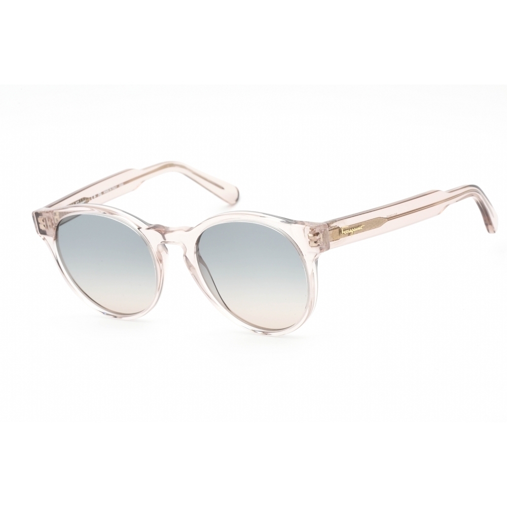 NWT Salvatore Ferragamo SF1068S Crystal Nude Round 52mm Sunglasses